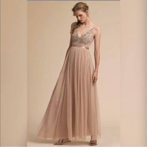 BHLDN Avery Dress in Blush (size 14)